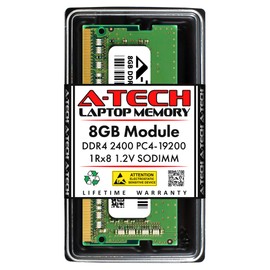 A-Tech 8GB RAM for Dell Inspiron 15 5578 2-in-1 | DDR4 2400MHz PC4-19200 Non-ECC SODIMM 1Rx8 Laptop & All-in-One Single Memory Upgrade Module (Replacement for SNPMKYF9C/8G, A9210967, MKYF9, 0MKYF9)