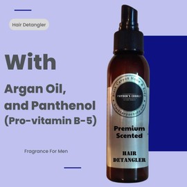 Black Canyon Home and Body Payden's Cobalt Bergamot & Cedarleaf For Men Scented Hair Detangler with Argan Oil, 4 Oz