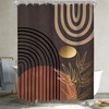 KOMLLEX Chic Abstract Shower Curtain for Bathroom Decor Boho Leaves