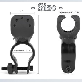 CHOYTONG Universal Walker Cane Holder for Wheelchair, Rollator Crutches Stick Accessories for Elderly Disabled, 1" ID, 2 PCS