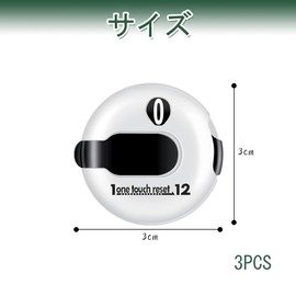 BOCAIDHK Golf Score Counter, White/Black, Mini Golf Shot Stroke Attachment Counter, Easy Operation, One Touch Return to 0 Clicker Clip, Up to 12 Shot Scores for Outdoor Sports, Golf, Bowling Score