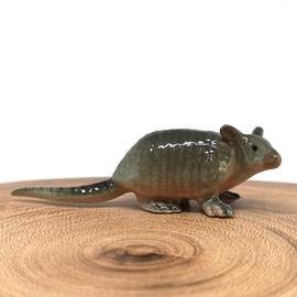 ZOOCRAFT Ceramic Armadillo Figurine Tiny Craft Miniature Collectible Porcelain Animal Zoo