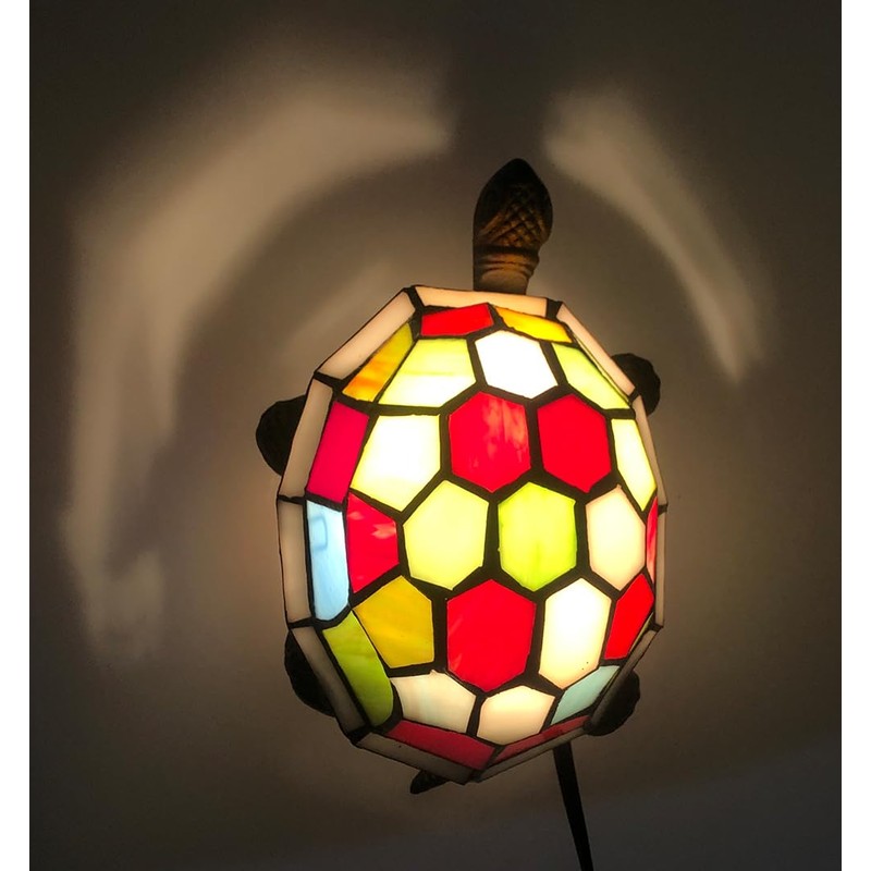 DUONAYU Tiffany style stained glass turtle lampshade turtle replacement lampshade