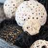 ANDALUCA Decorative Balls Bag Bowl Filler Home Decor (Black &