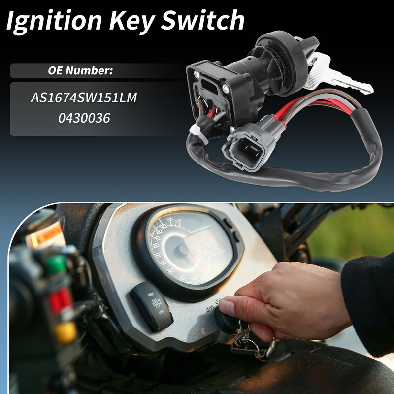 Motoforti Ignition Key Switch for Arctic Cat ATV 650 700