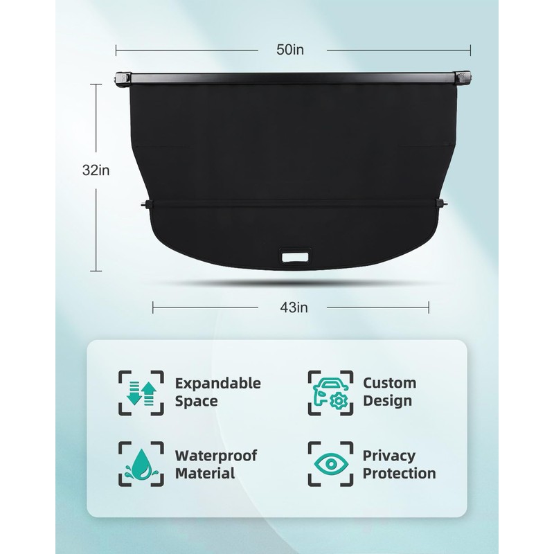 SCITOO Cargo Cover 2019-2024 Fit for Acura RDX 2.0L Upgraded