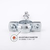 SKIR'CO Pack of 4 Pipe Brackets for Diameter 25-28 mm