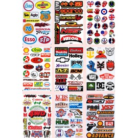 DD Set of 9 Sheets of Sponsors Sticker Film 270 mm x 180 mm Weatherproof