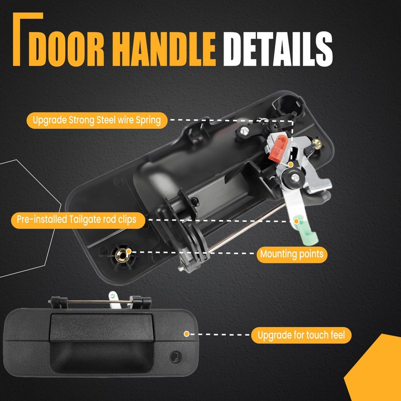 GSPSCN Tailgate Handle for 2007-2013 Toyota Tundra - Exterior Liftgate