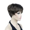 Lydell Short Straight Fluffy Full Synthetic Wigs with Bangs for