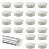 Moicstiy 30Pcs 1-1/4 inch (32mm) White Hole Plugs, Plastic Round