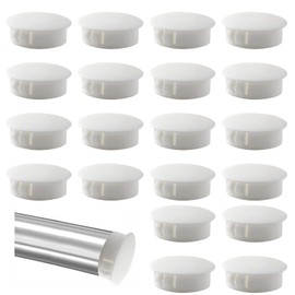 Moicstiy 30Pcs 1-1/4 inch (32mm) White Hole Plugs, Plastic Round Flush Type Panel Plugs Fastener Cover for Furniture Protectors