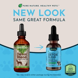Animal Essentials Detox Blend Liver Support for Dogs and Cats, 2 fl oz- Promotes Healthy Liver Function