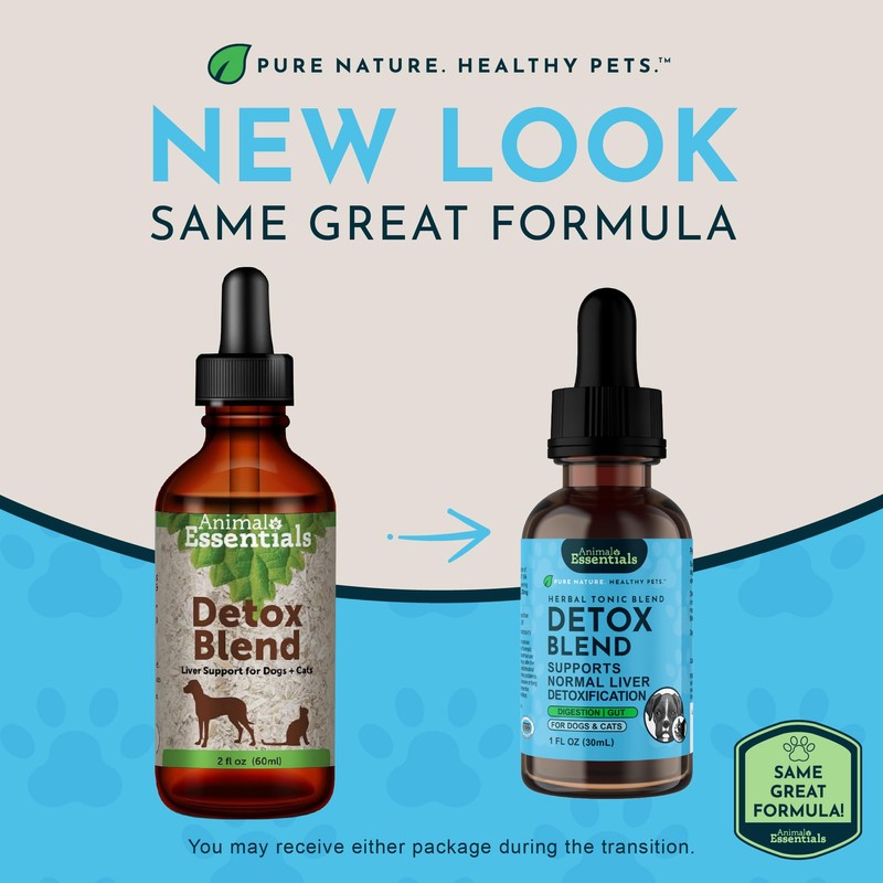 Animal Essentials Detox Blend Liver Support for Dogs and Cats,