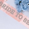 Dmnnlp Bride to Be Sash, Elegant Pink Bride Sash with