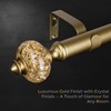 JRZOO Gold Curtain Rod for Windows 72 to 144 Inches,