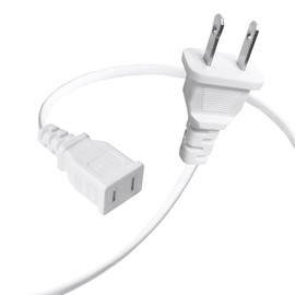 6feet White Extension Cord 10 Amps1250W 125 VAC Thin Extension Cord Male to Female Power Cable Extensions for Christmas Lights, Table Lamps,Camera, Projector, laptops,and Small Appliances (1 Pack)