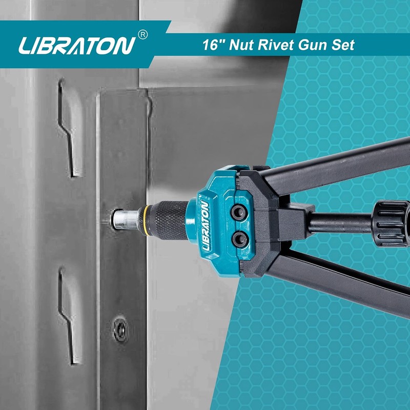 LIBRATON 16" Rivet Nut Tool, Rivet Nut Gun, Hand Rivet