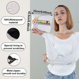 WZMPA Miley Stewart Cosmetic Bag Montana TV Show Fans Gift with a Mental Breakdown Zipper Pouch Makeup Bag for Miley Fans, A Mental, Fit