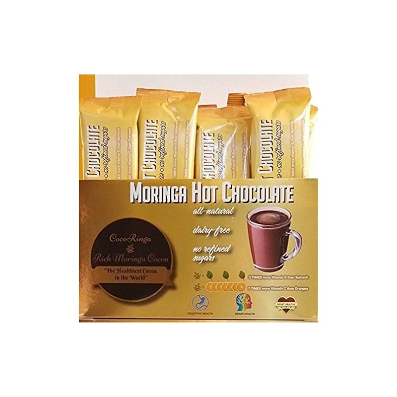 COCORINGA Moringa Hot Chocolate Cacao First Natural Keto Instant Non-dairy