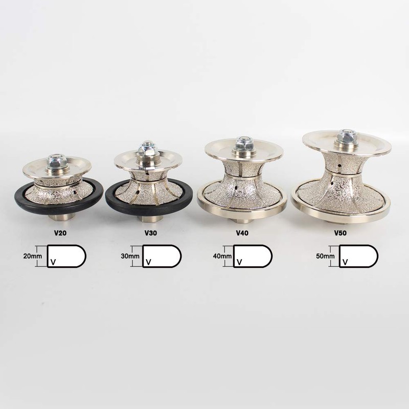 V50(2") Full Bullnose Diamond Hand Profiler/Router Bits with 5/8-11 Thread