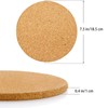 Enkrio 6 Pack Round Cork Trivets 0.4" Thick Round Cork