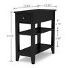 ChooChoo Side Table Living Room, Narrow End Table with Drawer