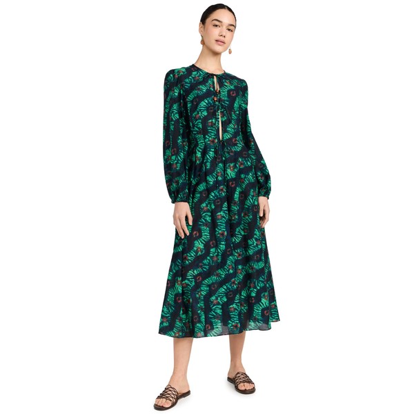 Ulla Johnson Women's Amina Coverup, Oasis, Green, Print, XXS-XS