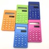 Blue Mini Basic Standard Calculators Digital Desktop Calculator, Solar Power