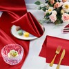 Horbaunal 100 Pack Satin Napkins 17" x 17" Square Dinner