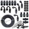 Medoon 6AN PTFE Fuel Line Kit, Nylon Stainless Steel Braided
