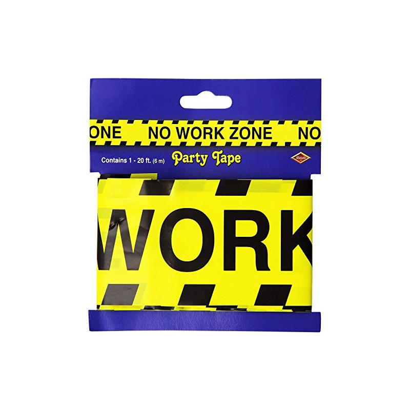 No Work Zone Party Tape Party Accessory (1 count) (1/Pkg)