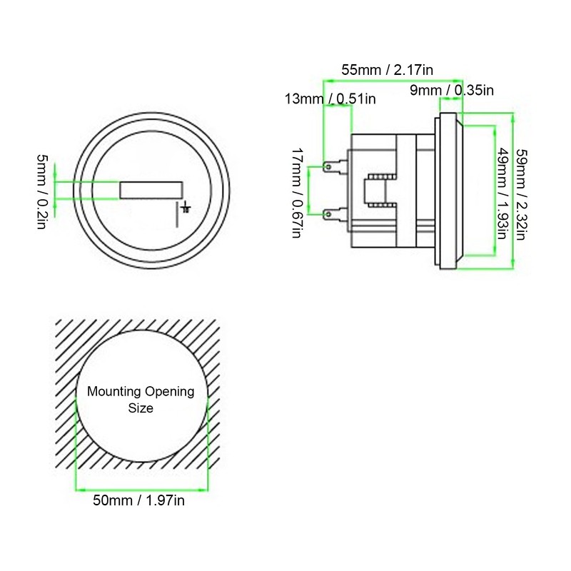Round Hour Meter High Accuracy Quartz Mechanical Hour Meter for