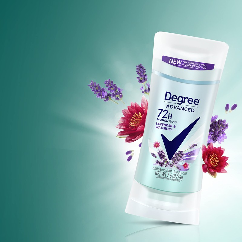 Degree Antiperspirant Deodorant 72-Hour Sweat and Odor Protection Lavender and