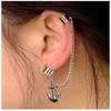 Yheakne Anchor Chain Cuff Earrings Silver Anchor Dangle Chain Earrings