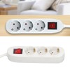 European Power Strip 3 Way ABS and Copper Multiple Outlet