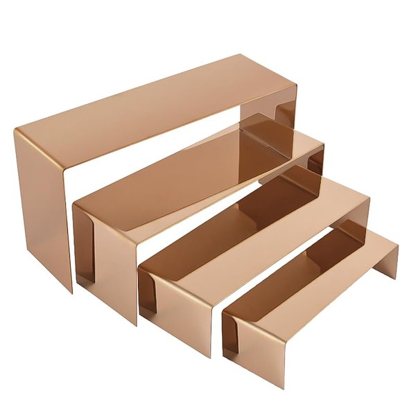 PROFIKLA 4 Pcs Stainless Steel Display Risers, Display Stand for