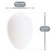 COM-FOUR® 36 x White Decorative Easter Eggs Made of Plastic,