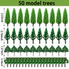 Model Trees Mixed 50pcs Mixed Model Trees, Garden Trees Miniature,
