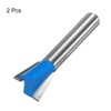 sourcing map 2pcs Dovetail Router Bit 1/2" Diameter 1/4" Shank