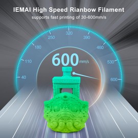 IEMAI Rainbow PLA+ Filament 1.75mm, Rapid High Speed 3D Printer Filament for 30-600mm/s, Hyperfast Color Changing Rainbow Filament, PLA Plus Filament 1kg /2.2lbs Spool, Summer Breeze