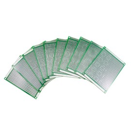 Aihasd 10 Pieces PCB Board Prototype Hole Grid Board Kit 6 x 8 Perforated Board Perforated Grid Board Double-Sided Circuit Board Compatible with Arduino Kits for DIY Soldering