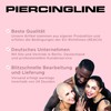 PIERCINGLINE Titanium Belly Button Clicker Bow with 3 Edged Crystal