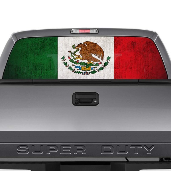 Mexico Flag Truck window decal Rear Window Decals For Trucks.