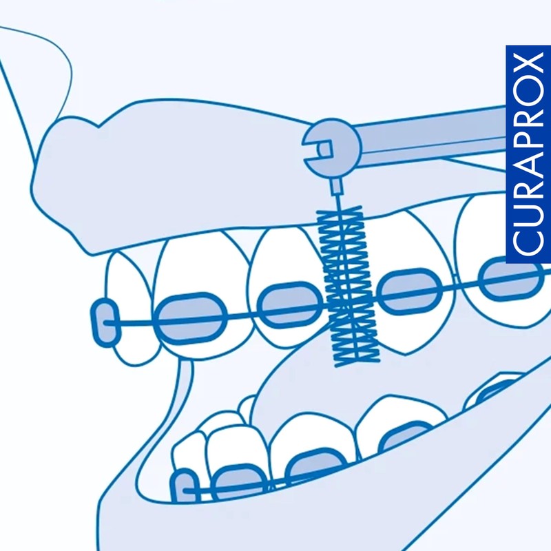 Curaprox CPS 505 Implant Replacement, 4 Pack, Blue, Swiss Made
