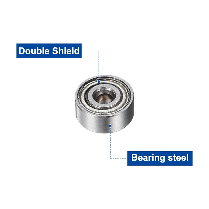 sourcing map 8Pcs MR62ZZ Small Bearing, 2mm ID 6mm OD