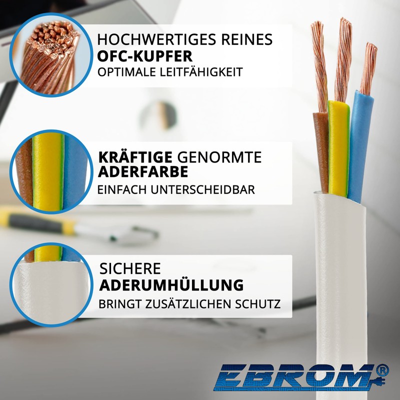 Hose Connection h03vv-f 3G0, 75 mm ² - 3x0, 75