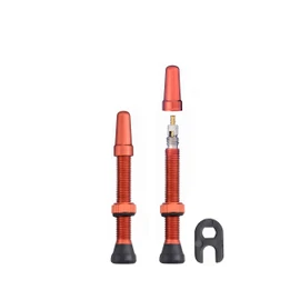 MagicOne YD-4730 Tubeless Valve, Aluminum, Pack of 2, Presta Style, 1.7 inches (44 mm), Red