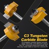 REKCKRUL 1/4 Shank Rabbet Router Bit with 6 Bearings Set