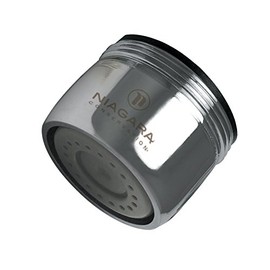 Pressure Compensated Wide Stream Spray Faucet Aerators - Niagara Conservation | Standard Chrome Sink Faucet Aerator with Low 1.0 GPM Flow Rate | 6 Pack (N3210N-PC-T)